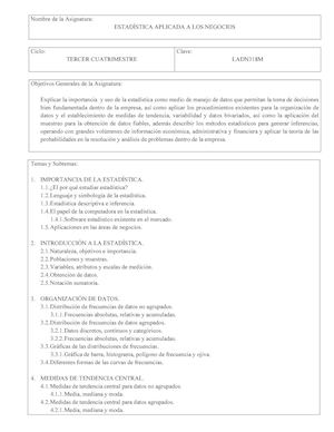 Ladn318m Estadistica Aplicada A Los Negocios