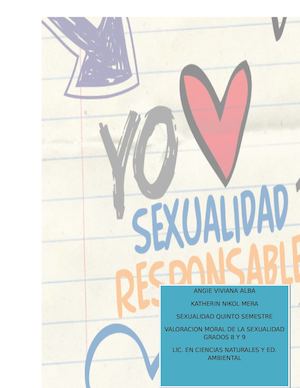 Valoracion Moral De La Sexualidad