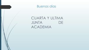 Cuarta Junta De Academia