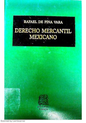Elementos De Derecho Mercantil Mexicano