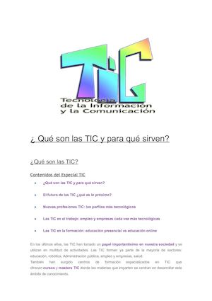 Que Son Las TIC Y Para Que Sirven
