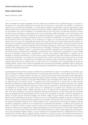Teoria Tradicional Y Teoria Critica