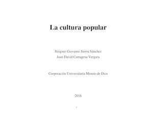 La Cultura Popular Libro En Pdf