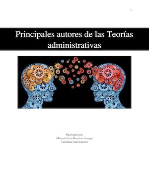 Principales Autores de las Teorias Administrativas