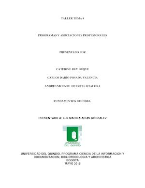 Programas Y Asociaciones Profesionales