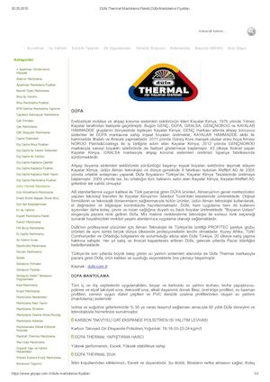 Düfa Thermal Mantolama Paketi,Düfa Mantolama Fiyatları.