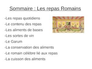Diapo Repas Romains