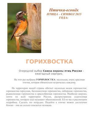 птица года 2015