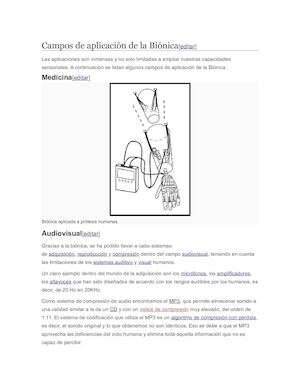 Campos De Aplicación De La Biónica