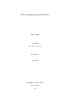 Figuracion Neoexpresionista