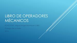 Libro De Operadores Mécanicos