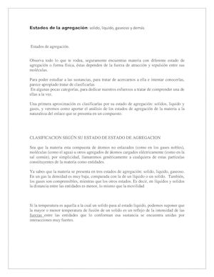 Estados De La Agregación