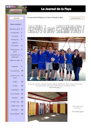 Journal De La Faye Juin 2016