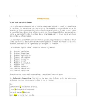 CONECTORES Y CLASIFICACIÓN