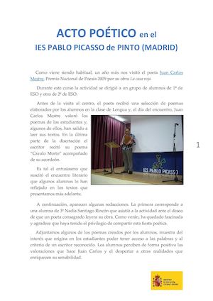 Acto Poético Juan Carlos Mestre 2016