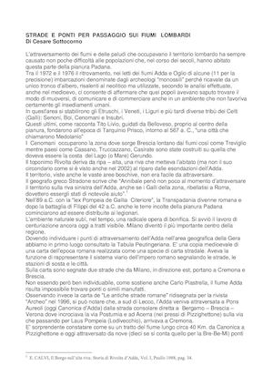 Strade E Ponti Per Passaggio Sui Fiumi Lombardi. Di Cesare Sottocorno