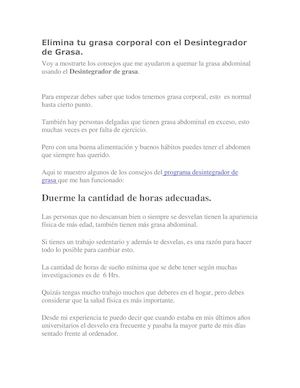 Elimina Tu Grasa Corporal Con El Desintegrador De Grasa