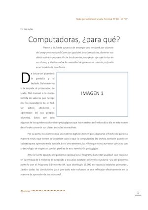 Una Computadora Por Alumno