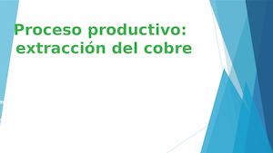 Proceso Productivo: Extracción del cobre