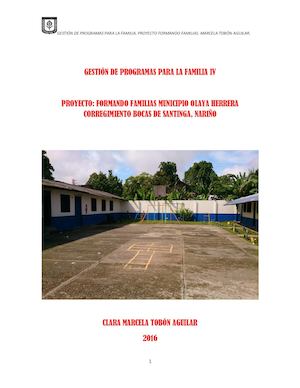 PROYECTO FORMANDO FAMILIAS. MARCELA TOBÓN