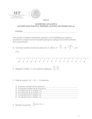 Geometria Analitica Material De Apoyo