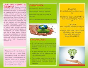 El Cuidado Del Medio Ambiente