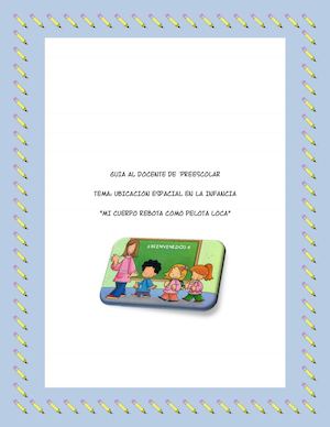 Guia Del Docente De Preescolar Tema Ubicacion Espacial