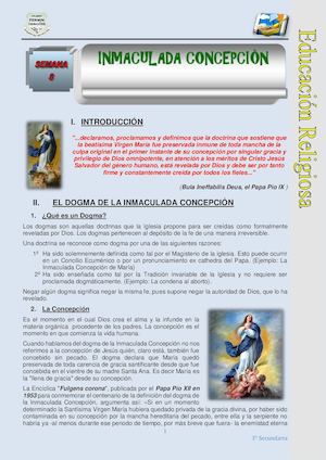 Tema N° 8 La Inmaculada Concepción