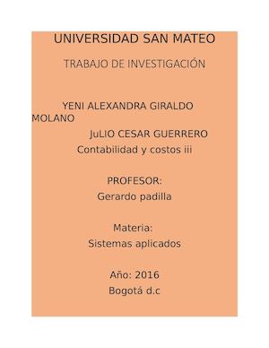 Trabajo De Investigacion Base De Datos