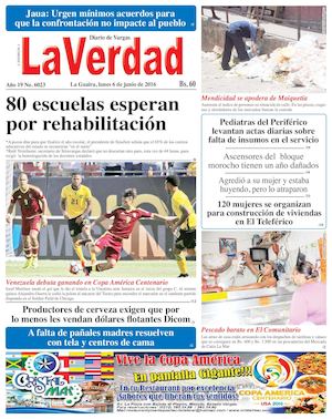 La Guaira, lunes 06 junio de 2016 Año 19 Nº. 6023