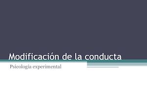 10 Modificación De La Conducta