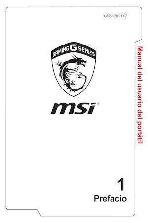 Manual Del Usuario Del Msi Ge72