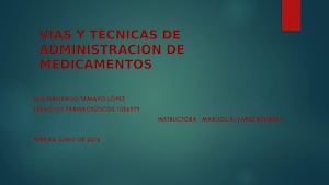 Vias De Administracion De Medicamentos