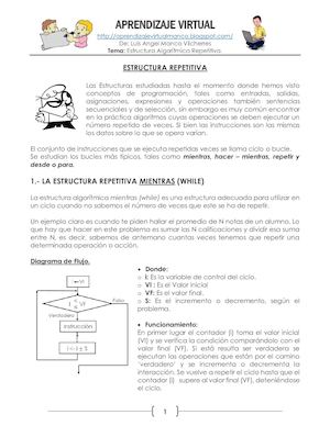 Estructura Repetitiva | Aprendizaje Virtual