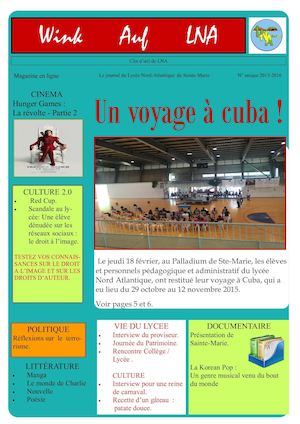 Journal Lycée Nord-Atlantique sainte-Marie Martinique 2016
