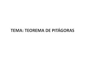 Actividad sobre teorema de Pitagoras