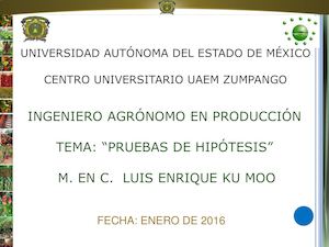 Prueba De Hipótesis Agronomia 2016
