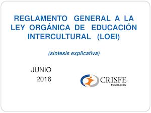 Reglamento LOEI Fundación CRISFE