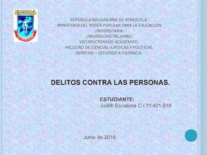 Delitos Contra Las Personas