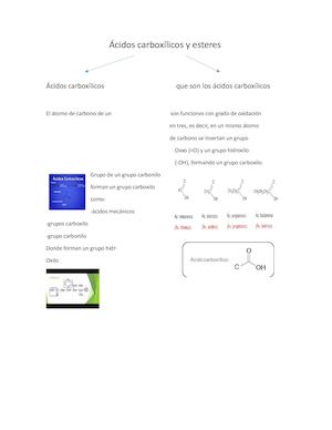 ÁCidos Carboxílicos Y Esteres