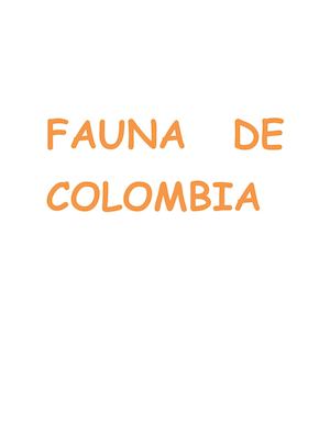 Fauna De Colombia