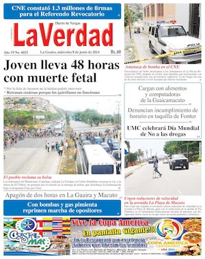 La Guaira, miercoles 08 junio de 2016 Año 19 Nº. 6025