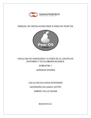 Manual De Instalacion Paso A Paso De Pear Os