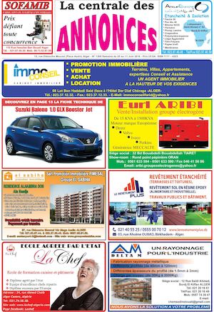 La Centrale des Annonces N° 1306 Semaine du 05 au 11 Juin 2016