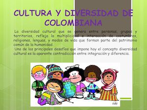 Cultura Y Diversidad De Colombiana