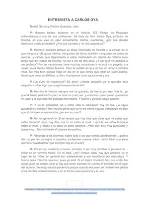 ENTREVISTA CARLOS PERIÓDICO