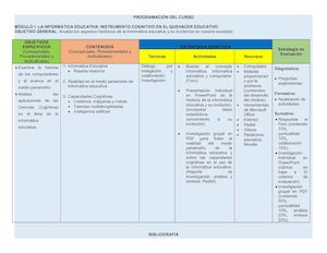 Planificación Módulo I