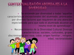 Contextualización Abordajes A La Diversidad