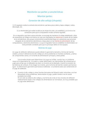 Monitores Sus Partes Y Características