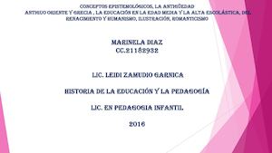 HISTORIA DE LA EDUCACION Y LA PEDAGOGIA